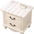 Nightstand Dust Cover Bedside Table Mat lint-White by YASSINHE