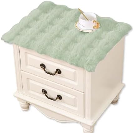 Nightstand Dust Cover Bedside Table Mat lint-Green by YASSINHE
