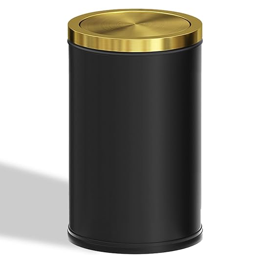 4.7 Gallon/18L Stainless Steel Bathroom Trash Can, Elegant Waste Basket by YOJIA