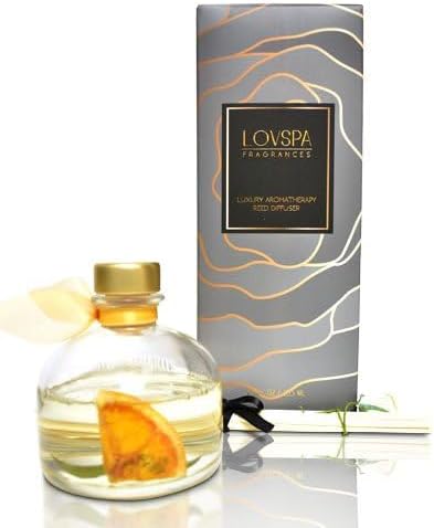 LOVSPA Reed Diffuser Set, Mandarin Lime & Basil Scented Oil Diffuser - Image 3