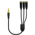 MysRuida 1.6ft 1/8” 3.5mm TRRS Extension Stereo Audio Cable, 1 Male to 3 Female by Unknown