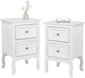 Bonnlo White Nightstand Set of 2, Nightstands by Bonnlo