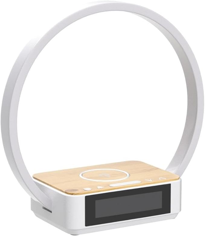 WILIT Bedside Lamp with Alarm Clock, Touch Lamp with Wireless Charger, - Image 7