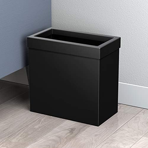 Gatco Modern Rectangle Wastebasket, Matte Black - Image 3