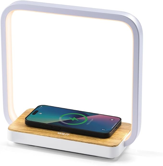 WILIT Bedside Lamp with Qi Wireless Charger, A13 Table lamp 3 Step Dimmable - Image 6