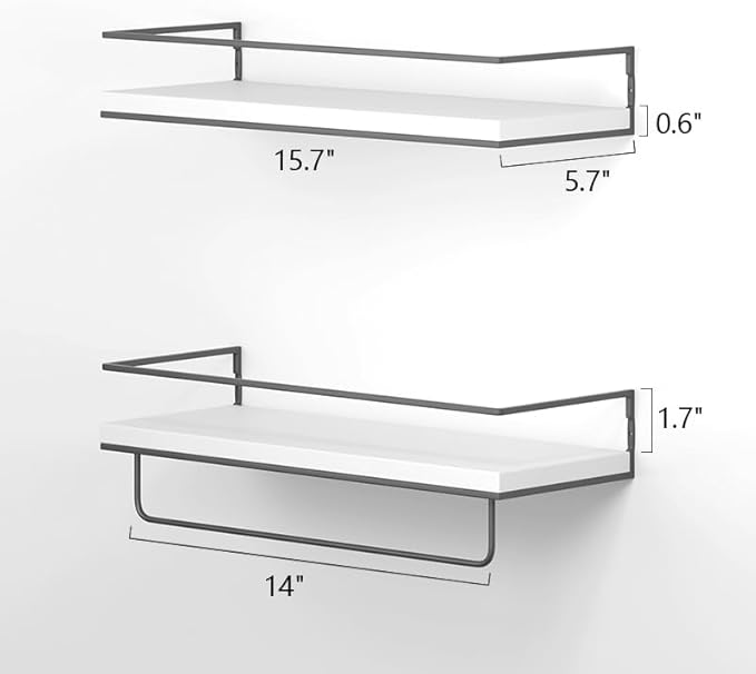 Shario White Floating Shelves - Image 3