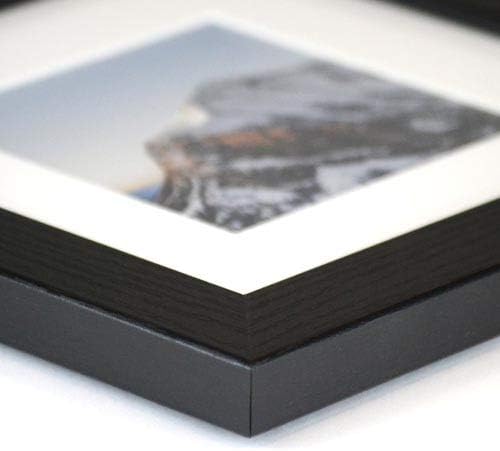 Frame It Easy 33 x 40 Black Grain Wood Frame - Image 3