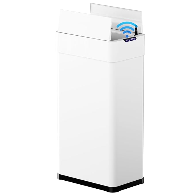 TLSUNNY 21.1 Gallon Automatic Trash Can, Stainless Steel Motion Sensor Garbage by TLSUNNY