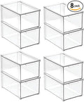 mDesign Plastic Stackable Bathroom Storage Organizer Bin by mDesign