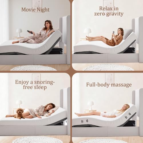 Queen Size Adjustable Bed Frame Base, Caron Electric Bed Base - Image 5