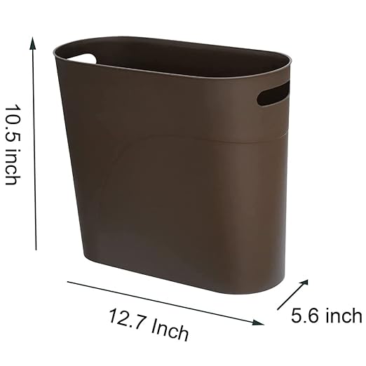 ROYFACC Small Trash Can Plastic Bathroom Wastebasket 3.2 Gallon Slim Garbage - Image 4