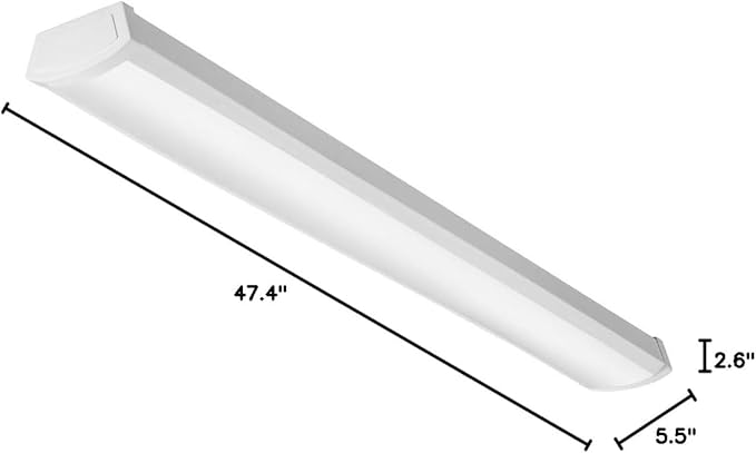 Lithonia Lighting 4 Foot LED Light Fixture, Low-Profile LED Wraparound Flush - Image 10