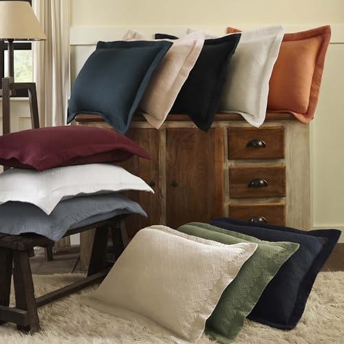 Superior 3 Piece Basketweave Cotton Bedspread Set, Home Bed Decor, Decorative - Image 9