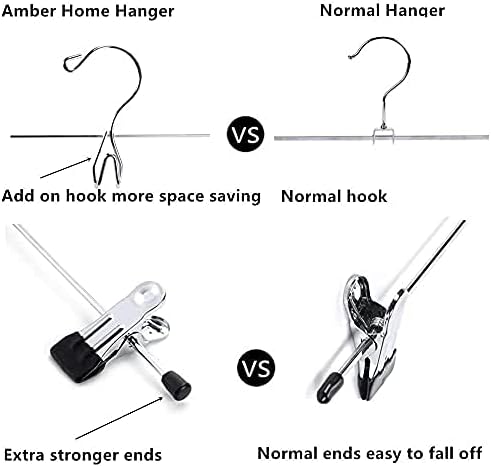 Amber Home 26 Pack Heavy Duty Metal Pants Skirt Hangers, Space Saving - Image 4