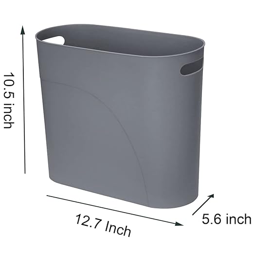 ROYFACC Small Trash Can Plastic Bathroom Wastebasket 3.2 Gallon Slim Garbage - Image 4