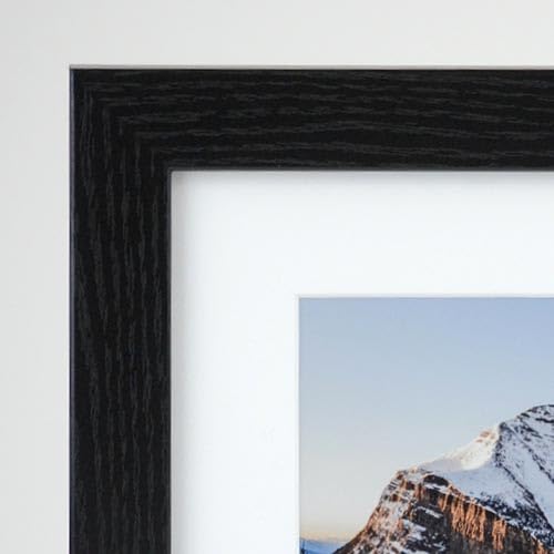 Frame It Easy 33 x 17 Black Grain Wood Frame - Image 2