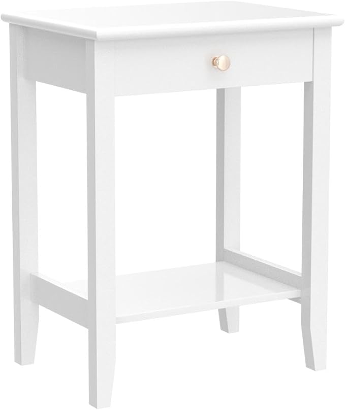 Giantex Nightstand Wooden 2-Tier Couch Sofa Side Table - Image 5