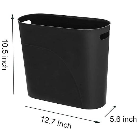 ROYFACC Small Trash Can Plastic Bathroom Wastebasket 3.2 Gallon Slim Garbage - Image 4