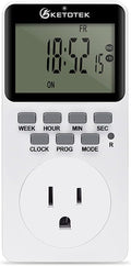 Digital Plug-in Timer Outlet Socket 20 on/Off Programmable Timer Switch 24 by KETOTEK