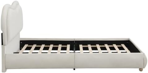 King Size Upholstered Platform Bed Frame, Modern Cloud Bedframe - Image 8