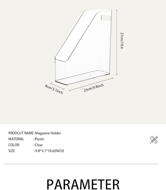 ICCGBHGO Magazine Holder, Desktop File Magazine Book Storage Shelf - Image 2