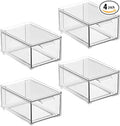 mDesign Plastic Bathroom Organizer Bin w/Pull Out Drawer by mDesign