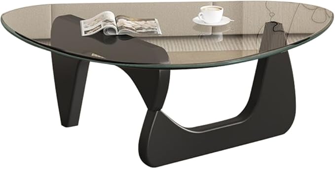 Modern Glass Coffee Table for Living Room, Mid Century Coffee Table, Small - Image 9