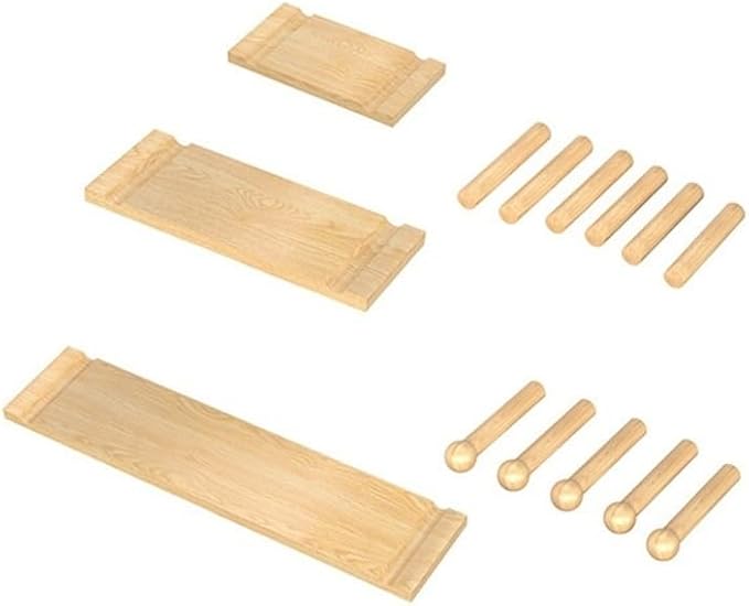 Wooden Wall Organizer for Home & Office, 15.7"x47.2" Green Perforated Display - Image 7