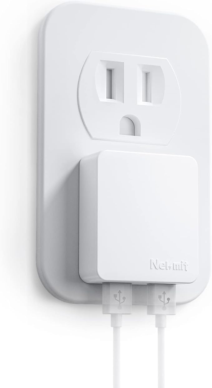 Nekmit Dual Port Ultra Thin Flat USB Wall Charger by Nekmit
