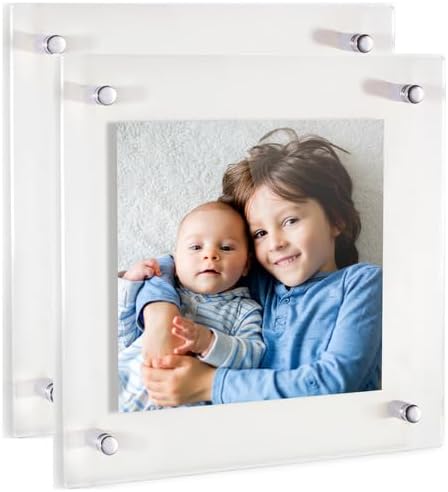 ArtToFrames 12x12 Inch Double Panel Floating Acrylic Picture Frame comes by ArtToFrames