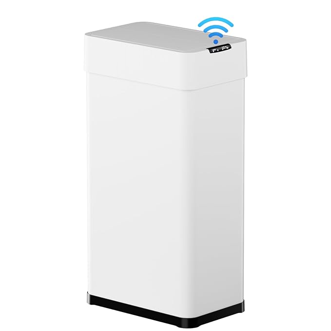 TLSUNNY 21.1 Gallon Automatic Trash Can, Stainless Steel Motion Sensor Garbage - Image 2