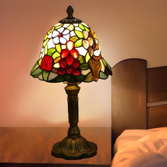 Mini Tiffany Table Lamp Nightstand Lamps Handmade Stained Glass Bedside Lamp - Image 9