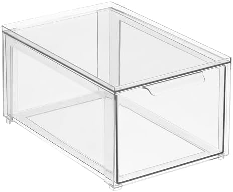 mDesign Plastic Stackable Closet Storage Organizer Bins - Image 4