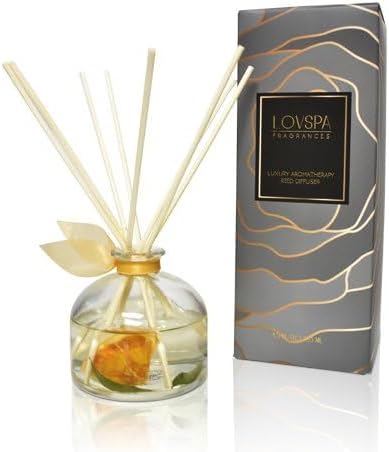 LOVSPA Reed Diffuser Set, Mandarin Lime & Basil Scented Oil Diffuser - Image 2