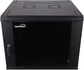 NavePoint 9U Server Cabinet Wall Mount Rack Enclosure Includes 2 Fans, Locking by NavePoint