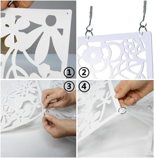 12+4PCS KEIBIKEIDI Hanging Room Divider Screens Made of Environmentally PVC - Image 2
