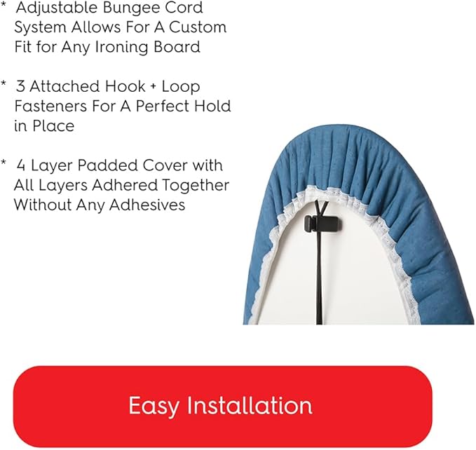 TIVIT Ironing Board Cover 18 x 49, Performance Grade Titanium Coated Pro Grip - Image 7