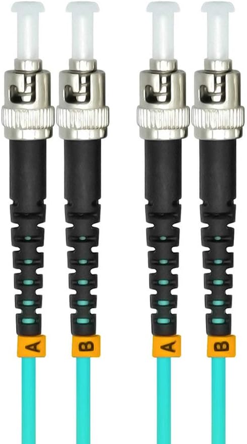 Jeirdus 30Meters 100ft ST to ST Duplex 50/125 10G OM3 Multi-Mode Fiber Optic - Image 2