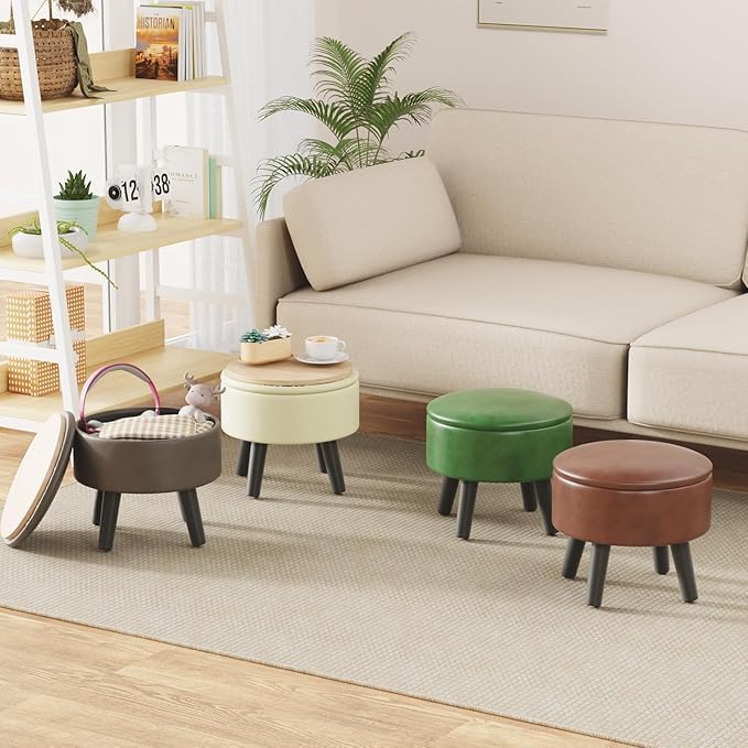 FIMIVIBI Small Foot Stool Ottoman - Image 8