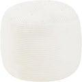 MeMoreCool Round Pouf Ottoman – Beige Corduroy Footrest by MeMoreCool