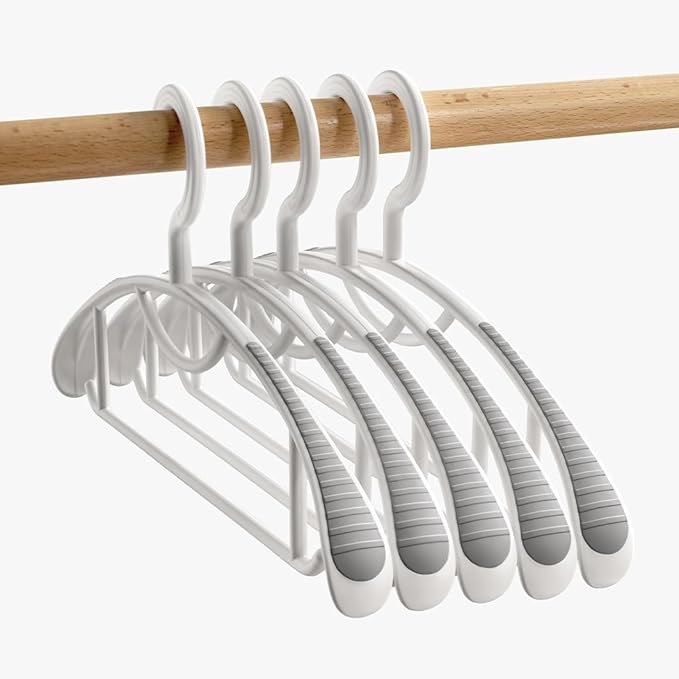 Non-Slip Hangers, Heavy Duty, Plastic Hanger by LANZYLO