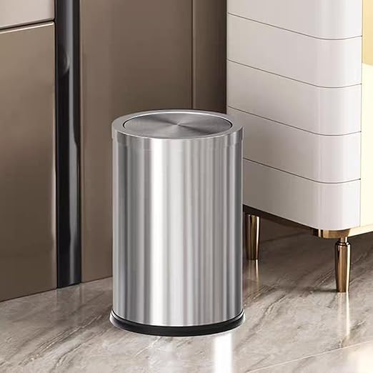 9L/2.4gallon Gold Bathroom Trash Can - Image 6