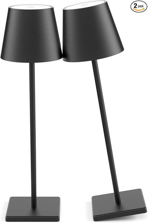 2-Pack LED Cordless Table Lamp, Rechargeable Battery Desk lamp 3W 5500mAh by Aoceley