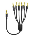 MysRuida 3.3ft 1/8” 3.5mm TRRS Stereo Audio Cable, 1 to 6 Splitter Male Aux Cord by Unknown
