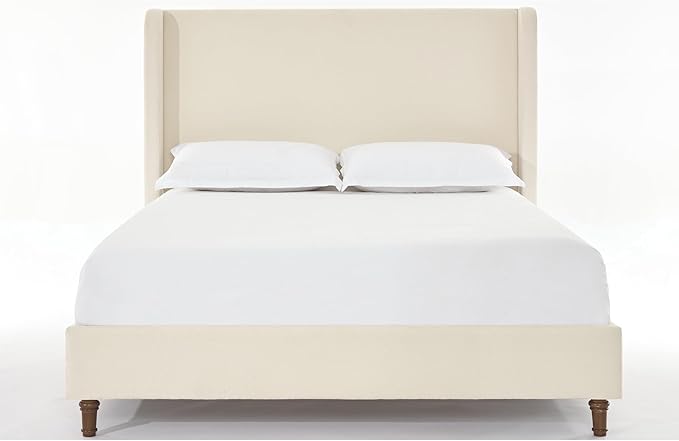 King Size Upholstered Bed Frame, Harper 54" Tall Headboard Platform Beds - Image 9