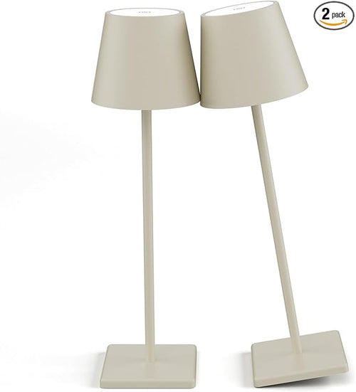 2-Pack LED Cordless Table Lamp, Rechargeable Battery Desk lamp 3W 5500mAh by Aoceley