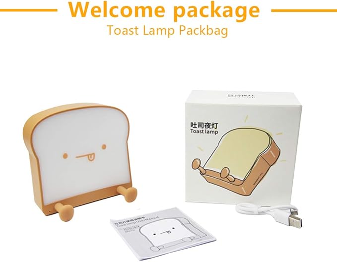 QANYI Cute Night Light Toast Bread LED Night lamp - Image 8