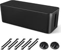 Cable Management Box, Large Cord Organizer Box to Hide Power Strip & Under Desk by Chouky