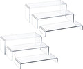 HIIMIEI Acrylic Display Riser, Thickened to 5mm Clear Rectangular Display Shelf by HIIMIEI