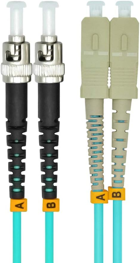 Jeirdus 5Meters 16ft SC to ST Duplex 50/125 10G OM3 Multi-Mode Fiber Optic - Image 2